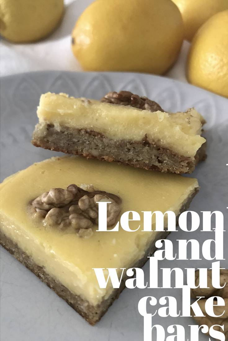 LEMON AND WALNUT CAKE BARS Family On Keto