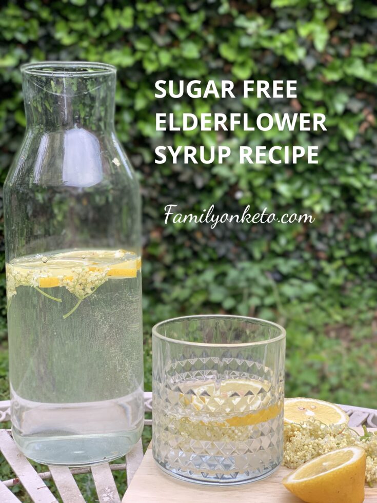Picture of elderflower syrup diluted with water and lemon