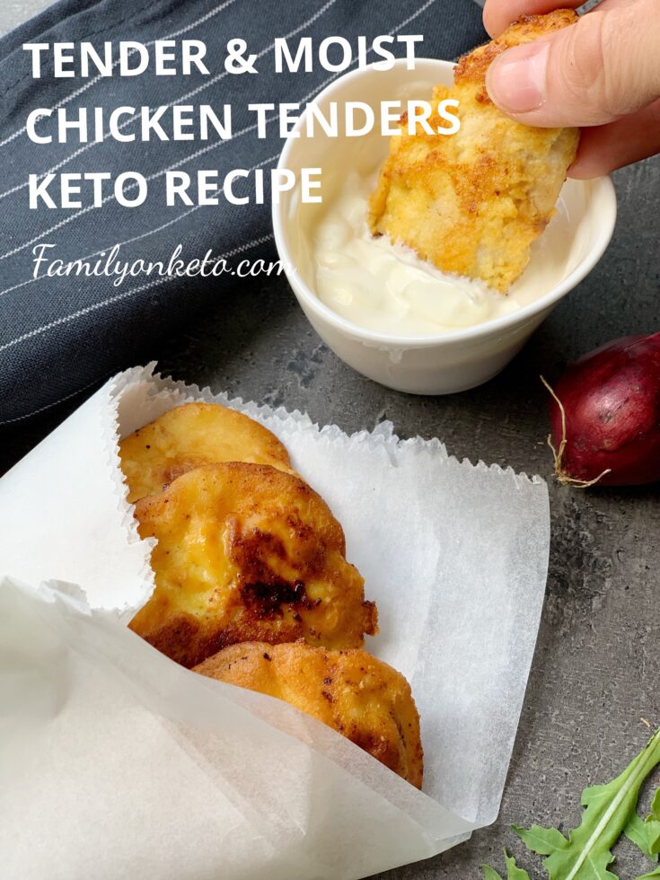 Picture of keto chicken tenders dipping