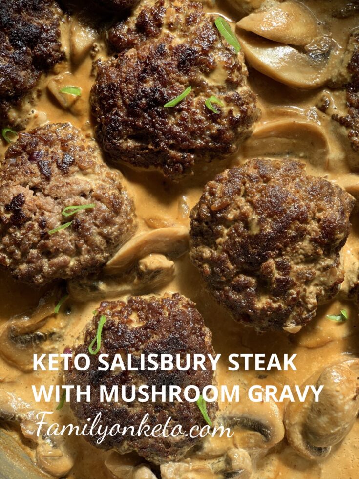 Picture of keto Salisbury steak with mushroom sauce