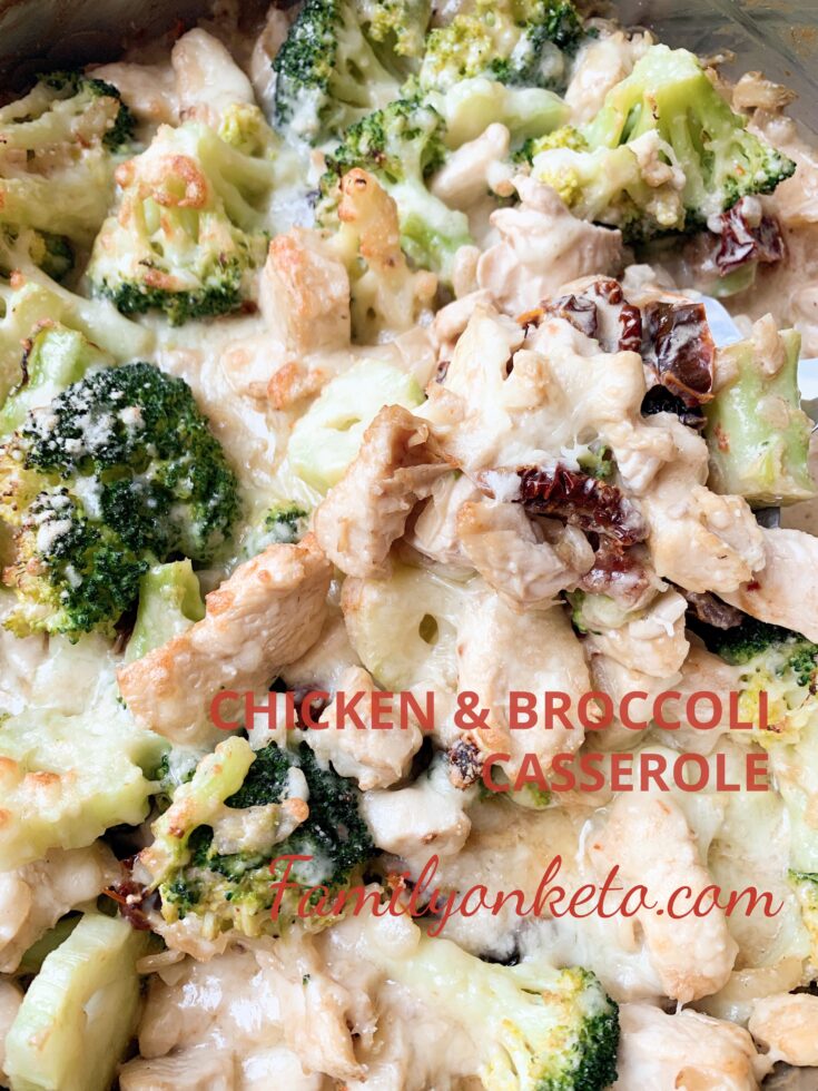 Picture of keto broccoli and chicken casserole