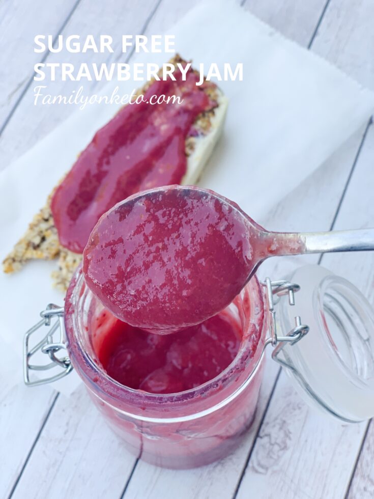 Keto sugar free strawberry jam