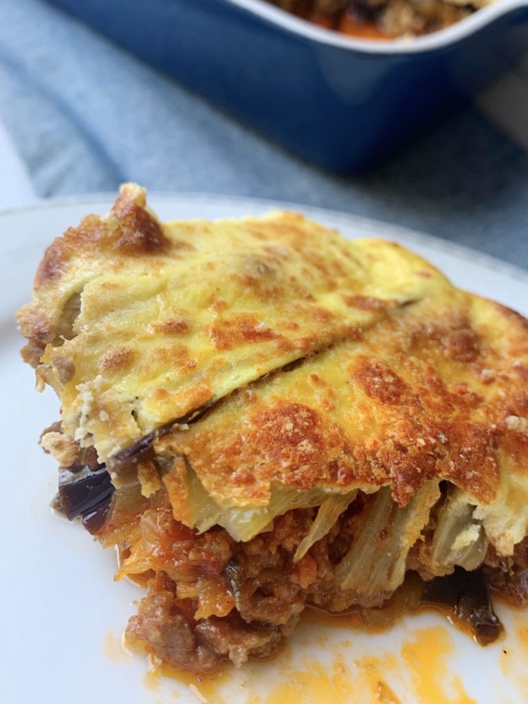 Keto moussaka with eggplant Family On Keto