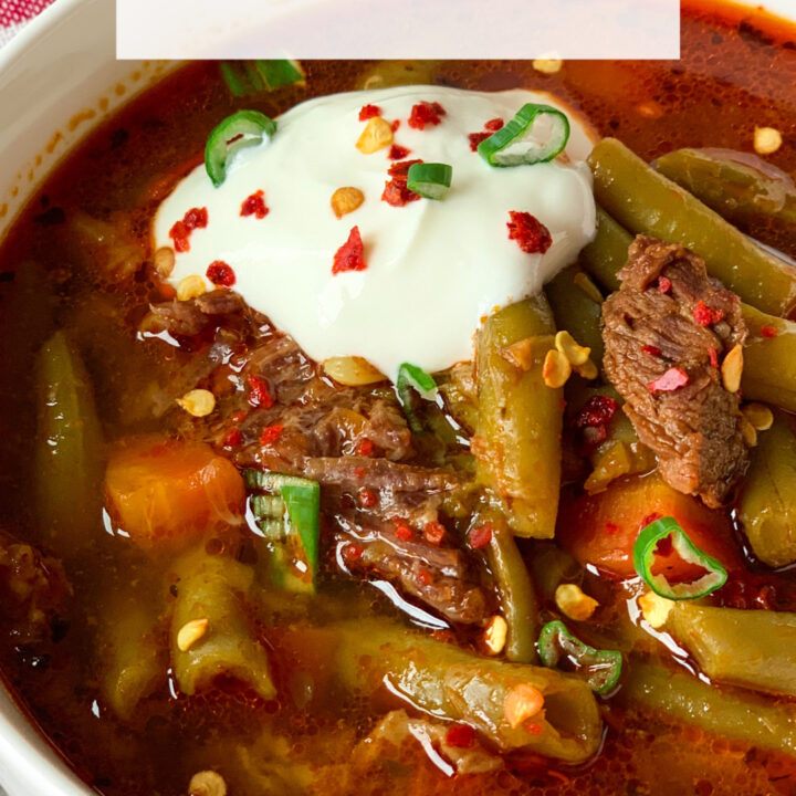 Green bean soup with beef-image
