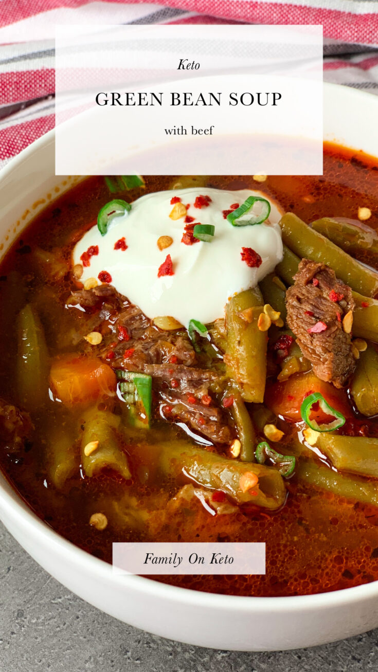 Picture of keto green bean soup with beef