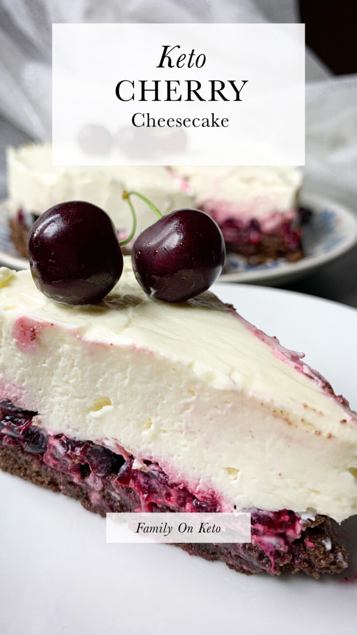 Photo of keto cherry cheesecake recipe or keto Black Forest cheesecake