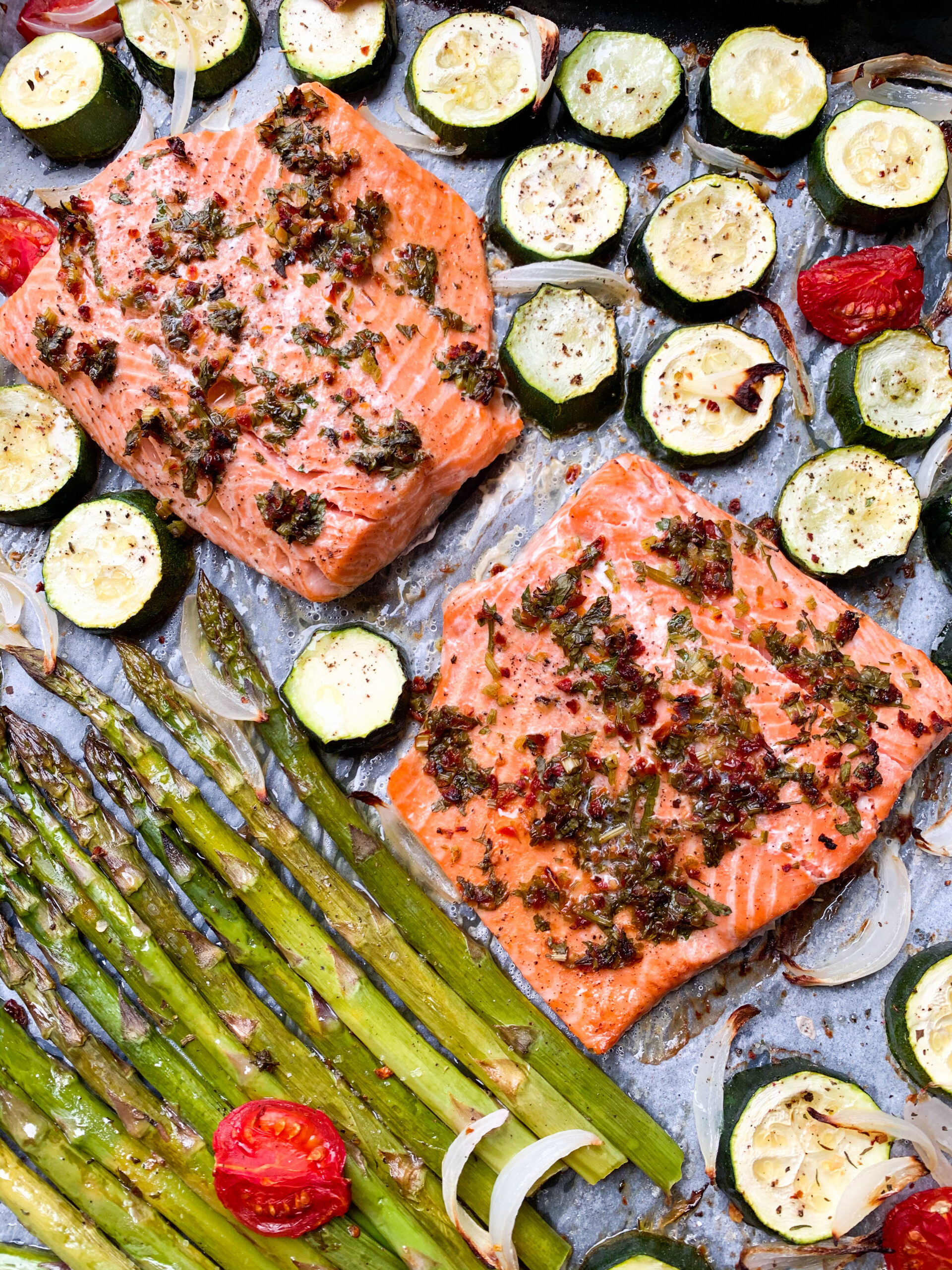 Keto sheet pan salmon dinner Family On Keto
