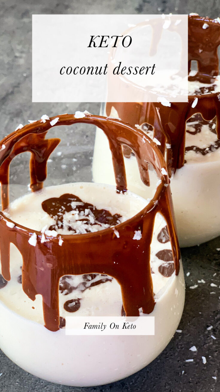 Keto coconut dessert in glass