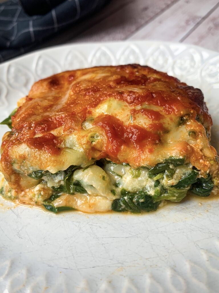 Keto vegetarian lasagna with spinach and cheese Family On Keto