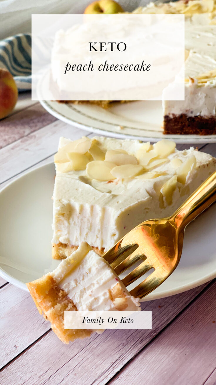 Picture of keto peach cheesecake