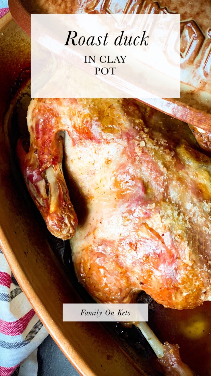 Roast duck in clay pot