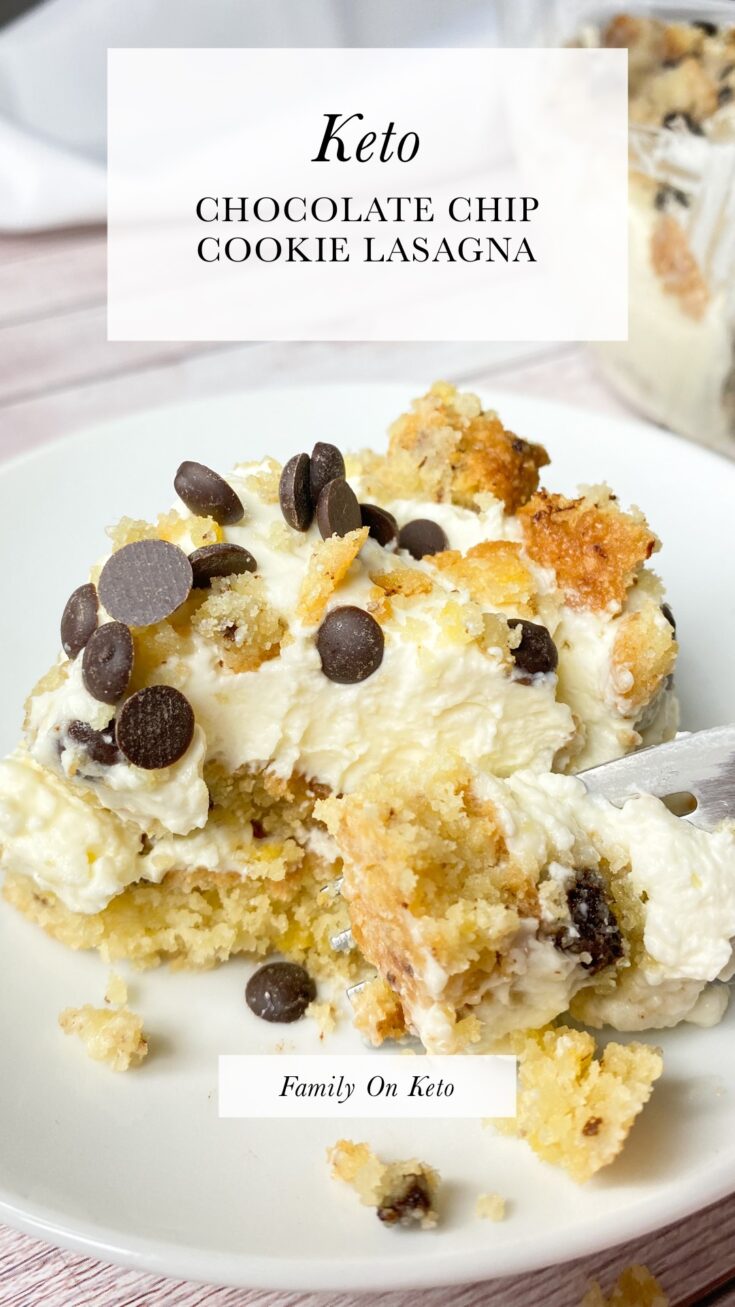 Picture of keto chocolate chip cookie lasagna