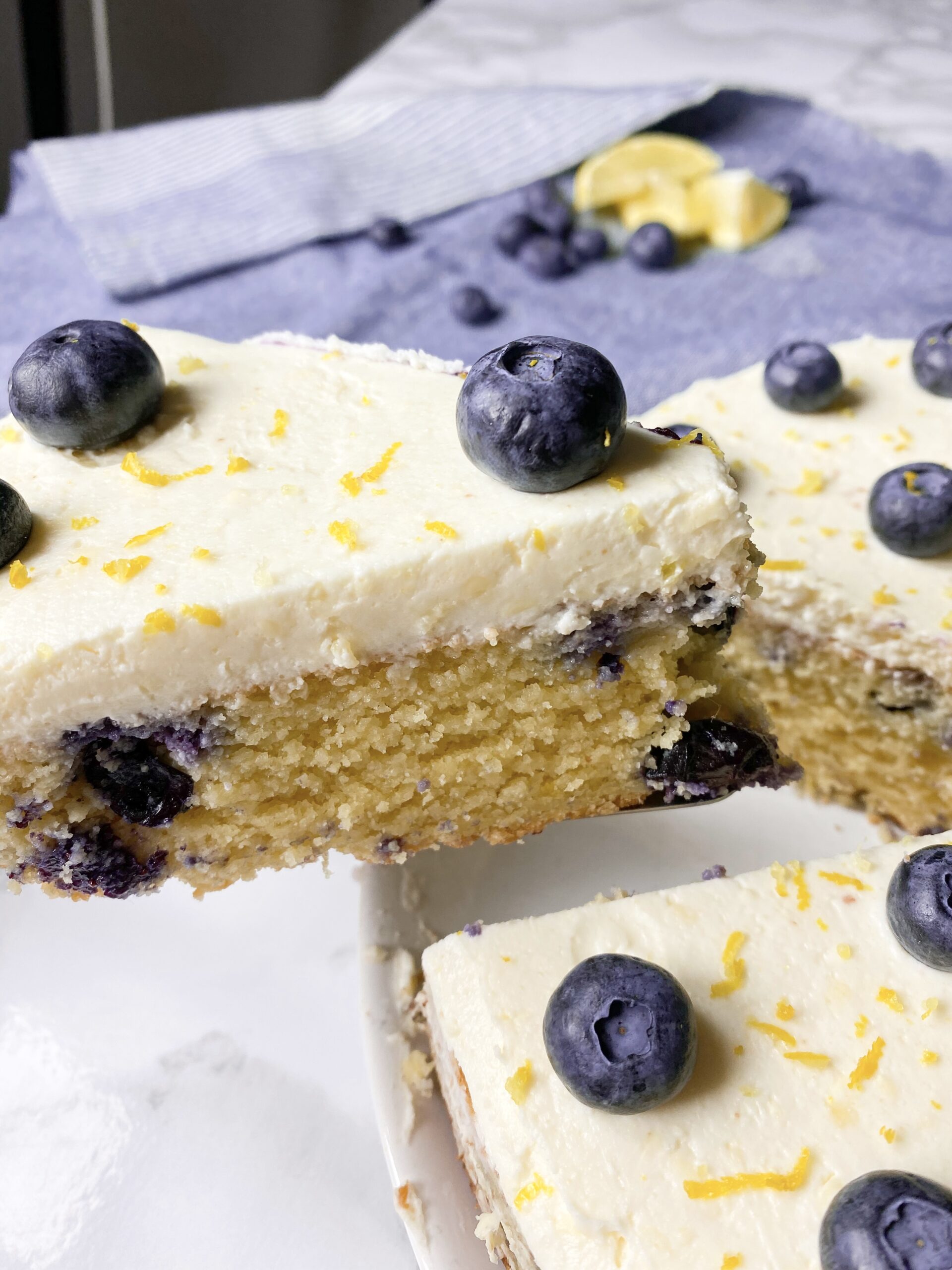 Sugar free lemon blueberry cake Family On Keto