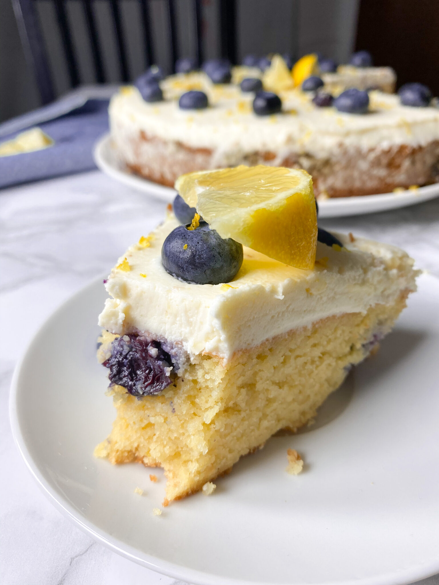 Sugar free lemon blueberry cake Family On Keto